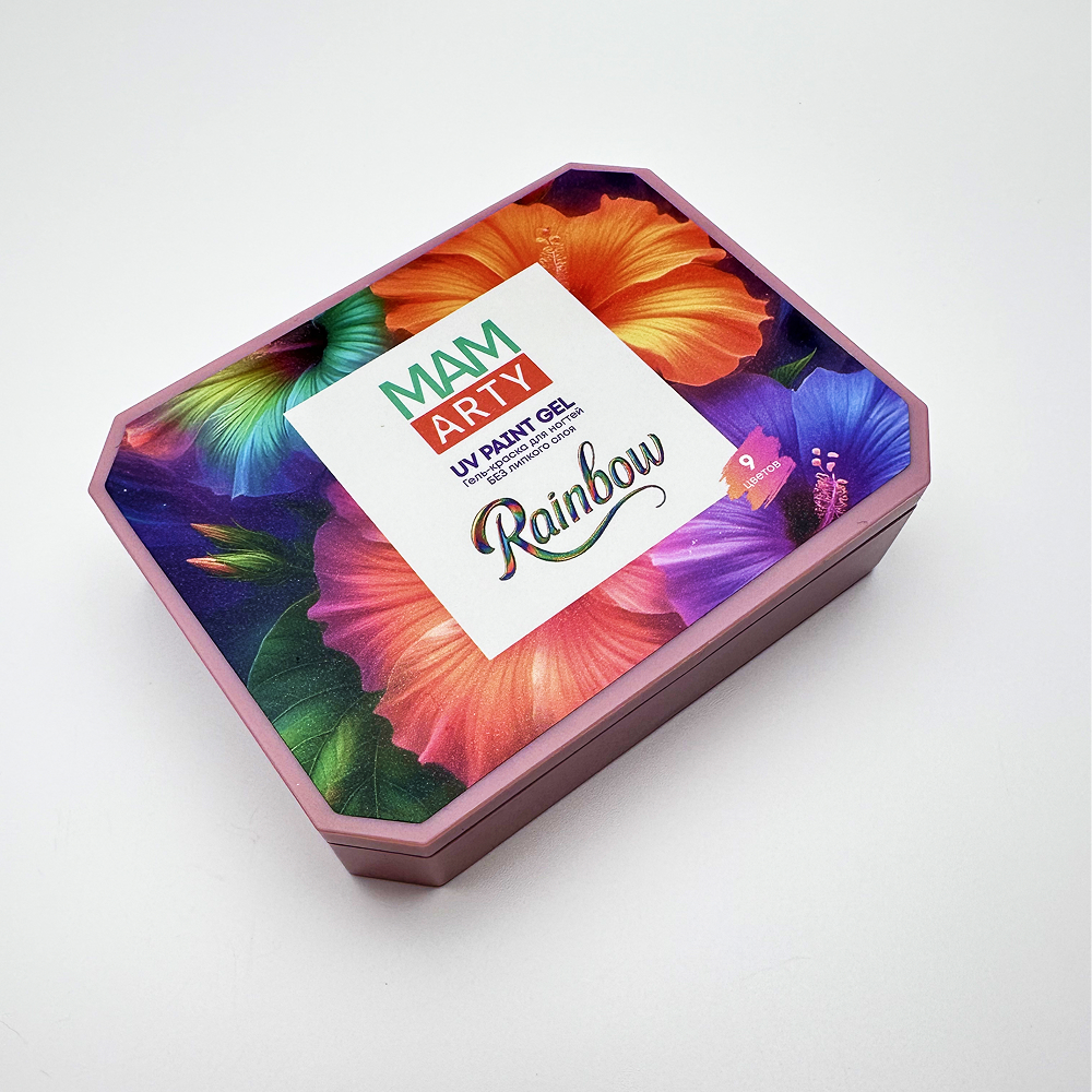 mam arty набор гель красок без липкого слоя "rainbow" 9 цветов mam arty набор гель красок без липкого слоя "rainbow" 9 цветов